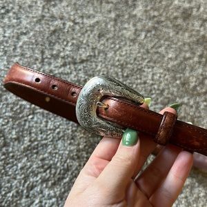 Vintage Tony Lama Western Heart Belt